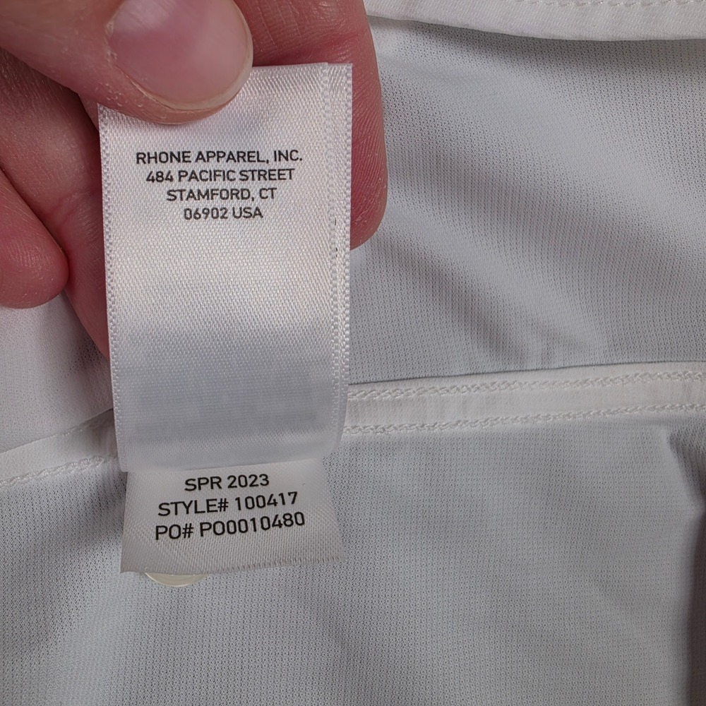 Rhone Commuter Shirt Men XXL Bright White Slim Fit Italian Stretch LS NEW READ - Picture 9 of 13